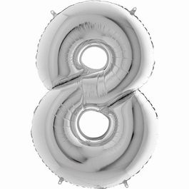 Metalizado Número N.º 8 Prata
