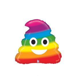 Metalizado Formato Especial Emoji Coco Arco-íris Colorido