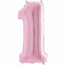 Metalizado Número N.º 1 Pink Pastel