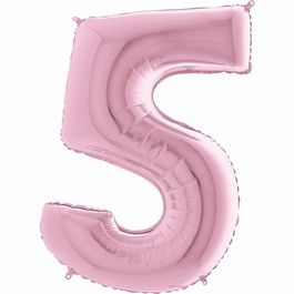 Metalizado Número N.º 5 Pink Pastel