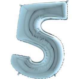 Metalizado Número N.º 5 Azul Pastel