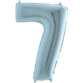 Metalizado Número N.º 7 Azul Pastel