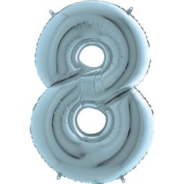 Metalizado Número N.º 8 Azul Pastel
