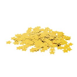 Confete Metálico Estrela Liso Ouro