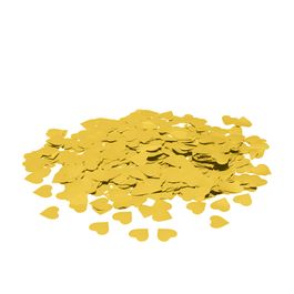 Confete Metálico Coração Liso Ouro