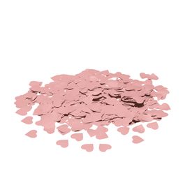 Confete Metálico Coração Liso Rose