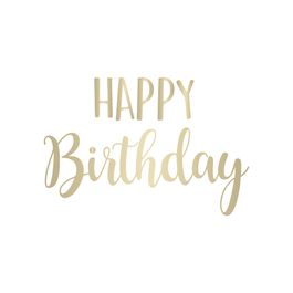 Lettering Transfer P/Balão Happy Birthday Ouro