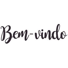Lettering Transfer P/Balão Bem Vindo Preto
