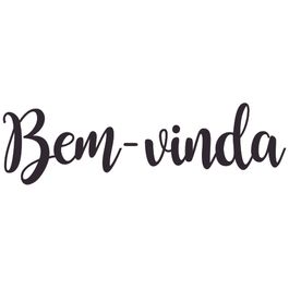 Lettering Transfer P/Balão Bem Vinda Preto