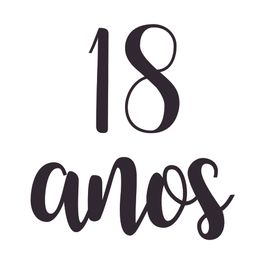 Lettering Transfer P/Balão Aniversário 18 Anos Preto