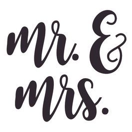 Lettering Transfer P/Balão Mr E Mrs Preto