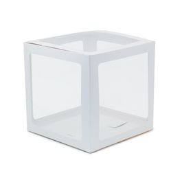 Caixa Quadrada Com Visor Liso Branco