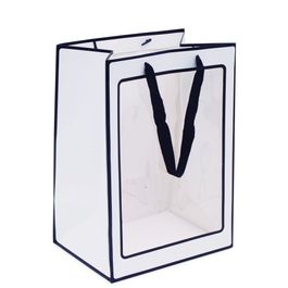 Sacola Retangular C/Visor Liso Branco