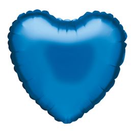 Metalizado Coração Liso Azul
