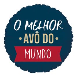 Metalizado Redondo O Melhor Avó Colorido