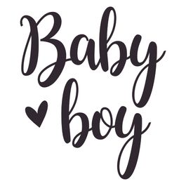 Lettering Transfer P/Balão Oh Baby Boy Preto
