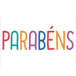 Lettering Transfer P/Balão Parabéns Colorido