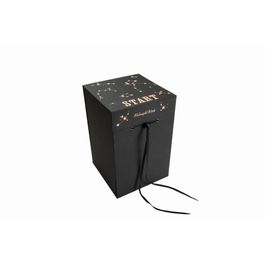 Caixa Quadrada Com Visor Liso Preto