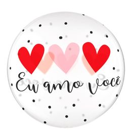 Transparente Bolha Eu Amo Você Vermelho
