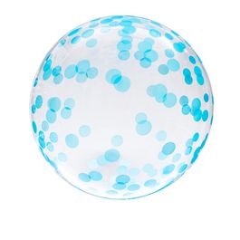 Transparente Bolha Confetti Azul Claro