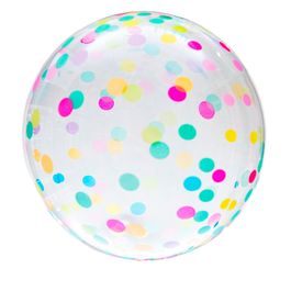 Transparente Bolha Confetti Colorido