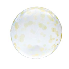 Transparente Bolha Confetti Ouro