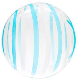 Transparente Bolha Listras Verticais Azul Claro / Branco