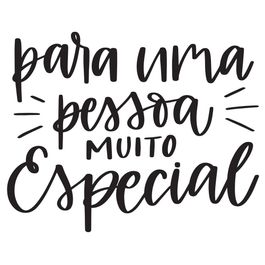 Lettering Transfer P/Balão Para Uma Pessoa Especial Preto