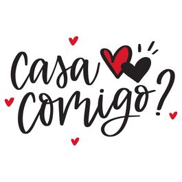 Lettering Transfer P/Balão Casa Comigo Preto