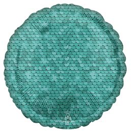 Metalizado Redondo Paete Azul Turquesa