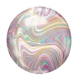 Metalizado Formato Especial Orbz Marble Pastel Vermelho / Branco