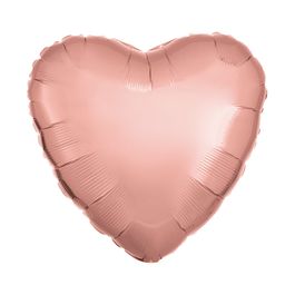 Metalizado Coração Liso Rose Gold
