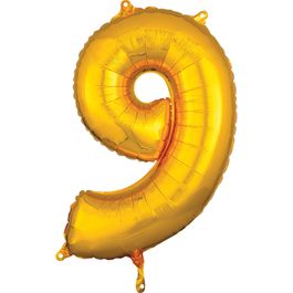 Metalizado Número N.º 9 Ouro