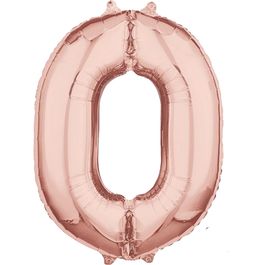 Metalizado Número N.º 0 Rose Gold