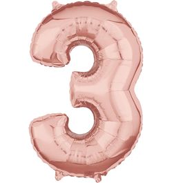Metalizado Número N.º 3 Rose Gold