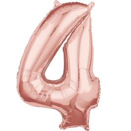 Metalizado Número N.º 4 Rose Gold