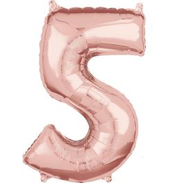 Metalizado Número N.º 5 Rose Gold