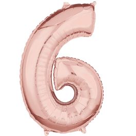 Metalizado Número N.º 6 Rose Gold