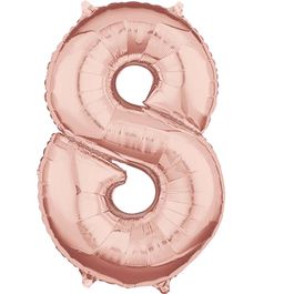 Metalizado Número N.º 8 Rose Gold