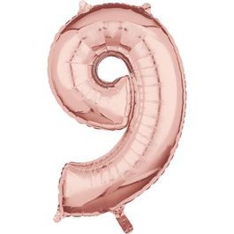 Metalizado Número N.º 9 Rose Gold