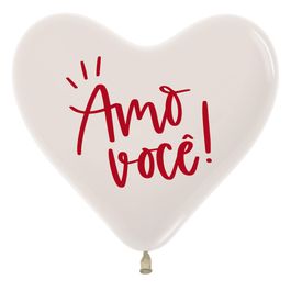 Latex Coração Fashion Solido Amo Você Incolor