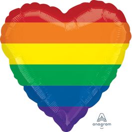 Metalizado Formato Especial Coração Rainbow
