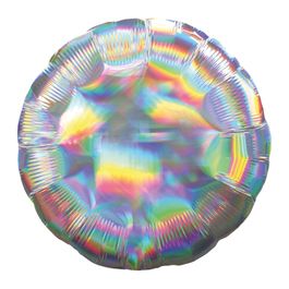Metalizado Redondo Silver Irisdescente
