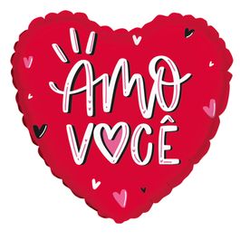 Metalizado Formato Especial Coracao Amo Você
