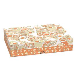 Caixa Retangular Tampa/Fundo Vênus Pêssego / Branco