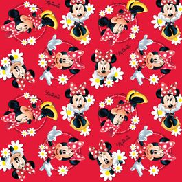 Folha Licenciada Minnie Spring Vermelho