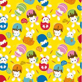 Folha Metal Surpresa De Pascoa Amarelo