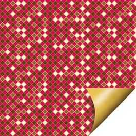 Folha Double Face Crystal Vermelho
