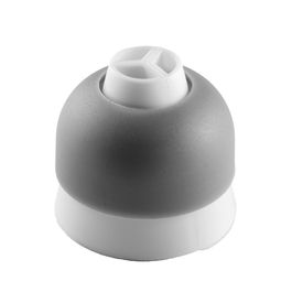 Adaptador Bico De Confeitar Triplo Plástico Cinza / Branco