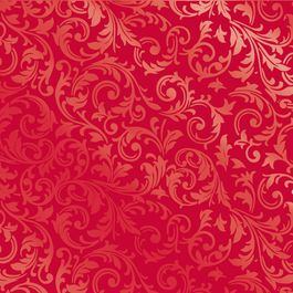 Saco para Presente Metal Arabesco Vermelho / Branco